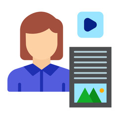 Female Blogger Icon Style