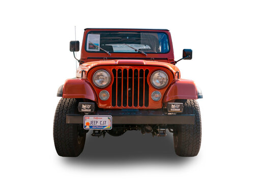 Jeep CJ-7, model years 1976&ndash;1986. White background.
