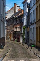 Fototapeta premium Empty narrow street of an old city in Europe