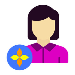 Massage Therapist Icon Style
