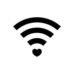 Creative WiFi Icon Design with Signal Strength Indicators on White Background