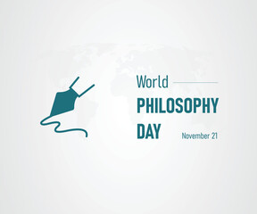 World Philosophy day illustration social media banner