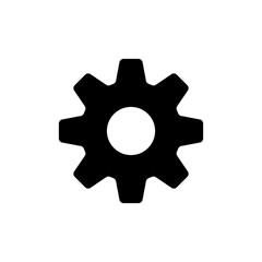 Gear Icon Design for Web Designers' Settings Section on White Background