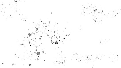 Splatter dots on transparent background. 