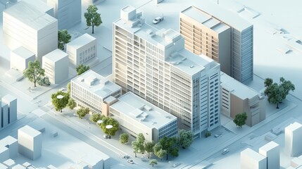 building in the city model