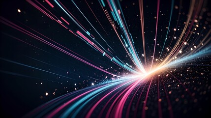 Dark blue and glow particle abstract background