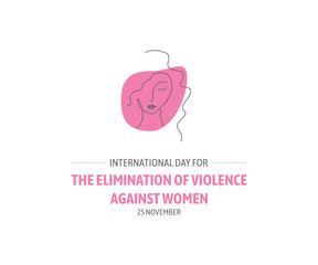 International day for the elimination of violence against women vector illustration