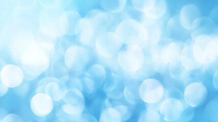 Obraz premium Bright blue bokeh background reflecting sunlight in a serene outdoor setting during midday