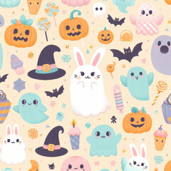 seamless pattern with cats