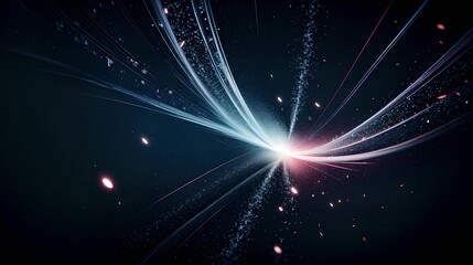 Dark blue and glow particle abstract background