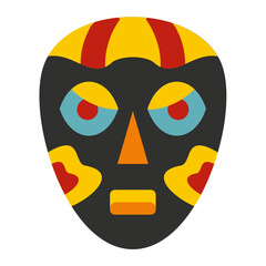African Mask Icon Style