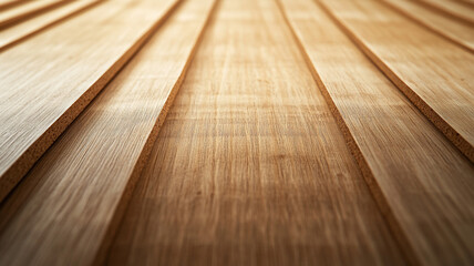 Detailed close-up view of wooden planks arranged in a parallel pattern showcasing natural texture
