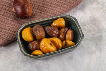 Roasted sweet natural organic shestnut