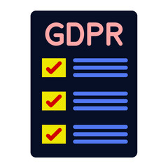 Obraz premium Gdpr Compliance Icon Style