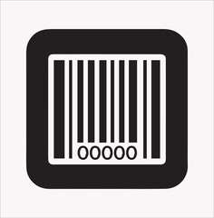 Barcode scanner icon Vector silhouette illustration icon on a white background