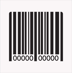 Barcode scanner icon Vector silhouette illustration icon on a white background
