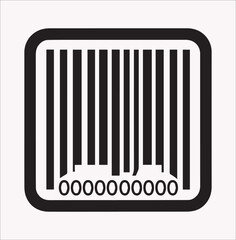 Barcode scanner icon Vector silhouette illustration icon on a white background