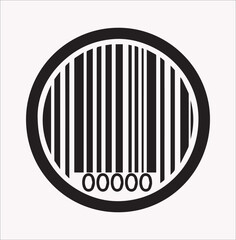 Barcode scanner icon Vector silhouette illustration icon on a white background