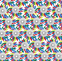 seamless floral  clourful  circul pattern.