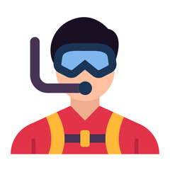 Diver Male Icon Style