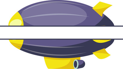 Zeppelin Hot Air Balloon Banner © Luna