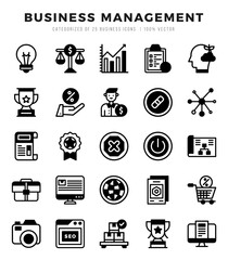 Business Management Icon Pack 25 Vector Symbols for Web Design.