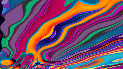 Colorful abstract psychedelic and fluid background for music