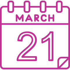 21 March Vector Icon Design