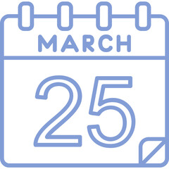 25 March Vector Icon Design