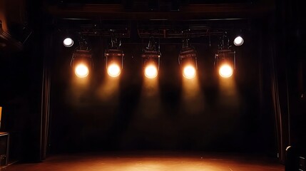 Empty Stage with Spotlights