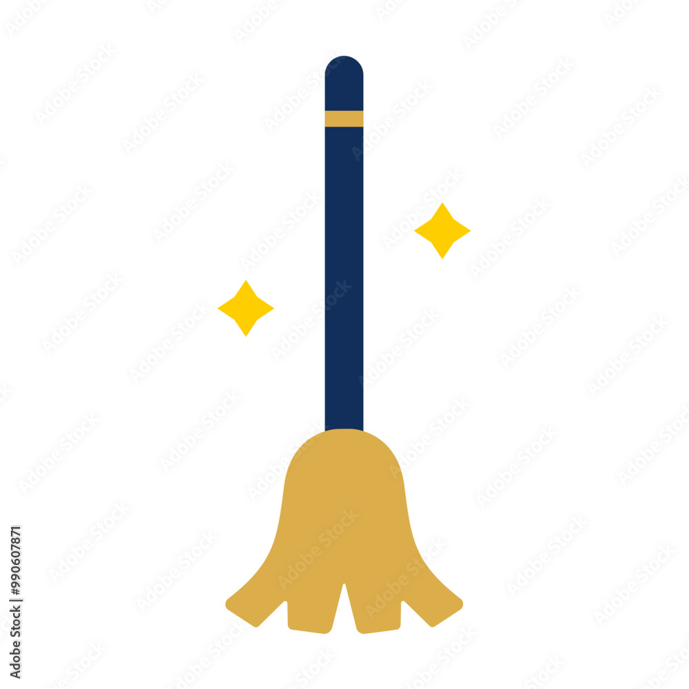 Sticker mop icon style