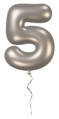 Number 5 balloon and ornament
