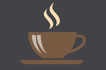 Obraz premium Hot coffee cup vector design