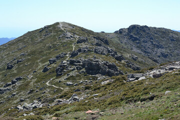 Vedute panoramiche sul sentiero per Punta La Marmora, sui Monti del Gennargentu