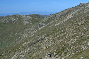 Vedute panoramiche sul sentiero per Punta La Marmora, sui Monti del Gennargentu
