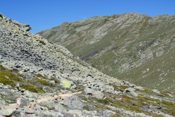 Vedute panoramiche sul sentiero per Punta La Marmora, sui Monti del Gennargentu