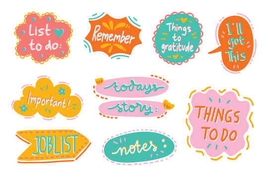 Cute Colorful Journal Sticker Collection