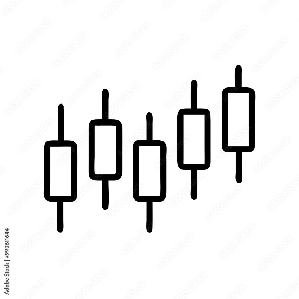 Poster candlestick patterns, a modern and minimalist look, similar to the previous one, but with a differen