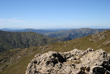 Vedute panoramiche sul sentiero per Punta La Marmora, sui Monti del Gennargentu