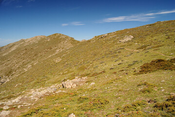 Vedute panoramiche sul sentiero per Punta La Marmora, sui Monti del Gennargentu