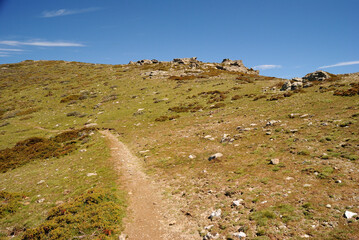 Vedute panoramiche sul sentiero per Punta La Marmora, sui Monti del Gennargentu