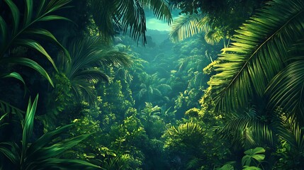 Sunrise in the Lush Rainforest