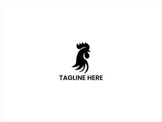 Fototapeta premium The Majestic Rooster,This logo represents these powerful traits, with a bold and dynamic design capturing the rooster’s regal stance and vivid colors. 