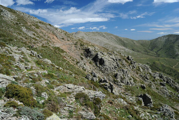 Vedute panoramiche sul sentiero per Punta La Marmora, sui Monti del Gennargentu