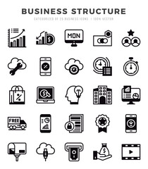 Business Structure icons set for website and mobile site and apps.