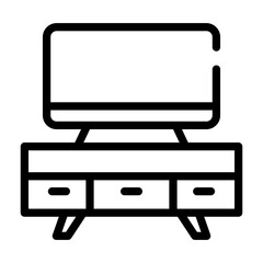 TV cabinet Line Icon