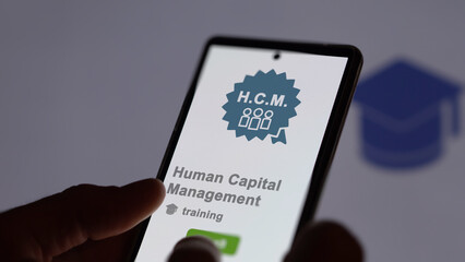 student enrolls to a dummy human capital management certification, a senior executive launches an e-learning on smartphone.