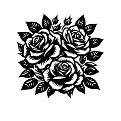 Vector logo of roses. This logo are usually used to show appreciation, admiration, and recognition for someone . It's suitable for use as a logo on business card, greeting card, etc.