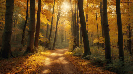 Fototapeta premium autumn in the forest
