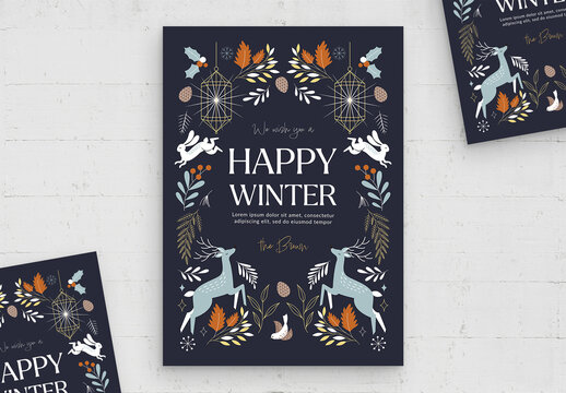 Winter Flyer & Card Layout